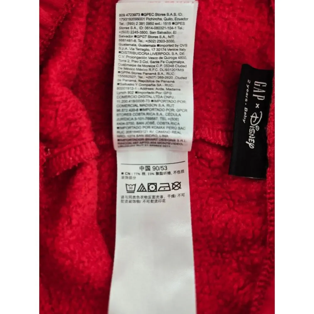GAP x DISNEY 2024 KIDS MICKEY MODERN RED SWEAT PANT SIZE TODDLER 2 YEARS